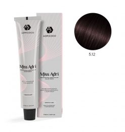 ADRICOCO MISS ADRI КРЕМ-КРАСКА ДЛЯ ВОЛОС 5.12 - СВЕТЛЫЙ КОРИЧНЕВЫЙ ПЕПЕЛЬНЫЙ ПЕРЛАМУТРОВЫЙ 100 МЛ
