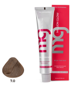 TNL MILLION GLOW PRIVATE COLLECTION SILK PROTEIN КРЕМ-КРАСКА ДЛЯ ВОЛОС 7.0 100МЛ
