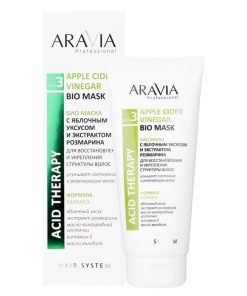 ARAVIA био маска с яблочным уксусом и экстрактом розмарина для восстановления и укрепления волос 200 мл