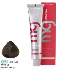 Крем-краска для волос TNL Million glow Private collection Silk protein 6.32 Темный блондин палисандр 100 мл