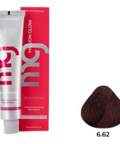 Крем-краска для волос TNL Million glow Private collection Silk protein 6.62 Темный блонд красный фиолетовый 100 мл