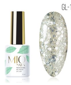 Mio Nails Гель-лак GL-17. Мерцание серебра, 8 мл
