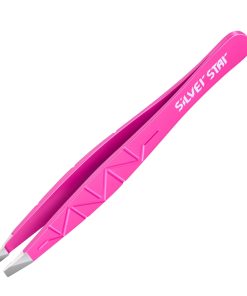 silver star АТ 9960 FUCHSIA, пинцет, косой, фуксия, геометрический рельеф
