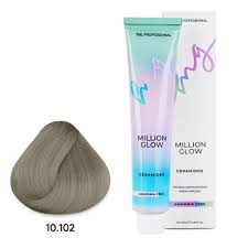 Крем-краска для волос TNL Million glow Ammonia free collection Ceramides оттенок 10.102 платиновый блонд пепельный жемчужный 100 мл